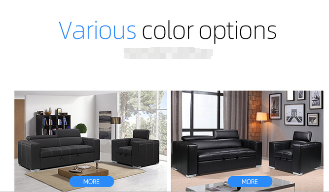 Modern sofa furniture transformer folding sofa set with arms chair +3seater adjustable headrest functional sofa bed