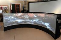 Tela de projeção curvada fixa, tela de projeção circular 3D redondo para para o museu/exposições