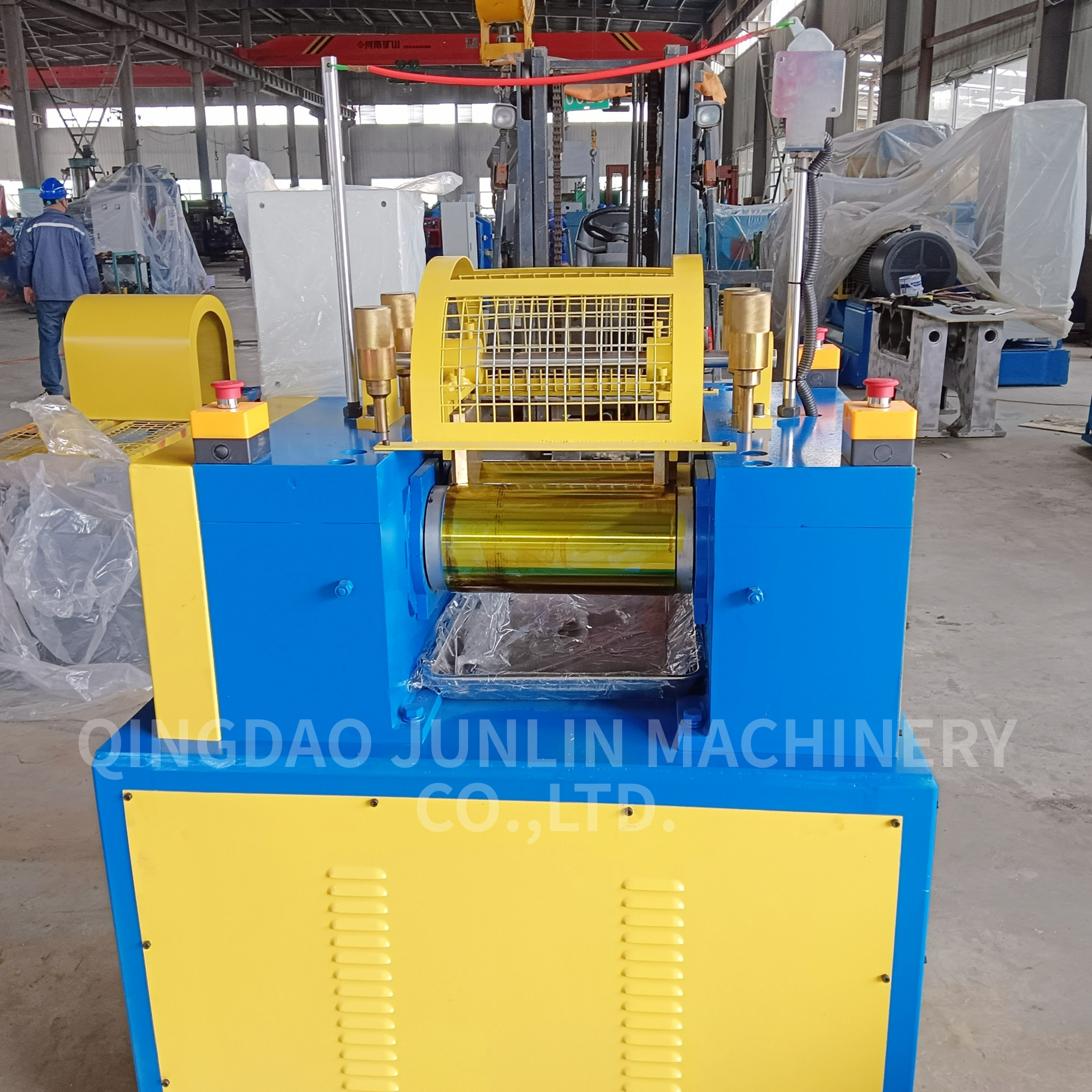 Electric Heating Open Two Roll Mixing Mill XK-160 For Laboratory Use