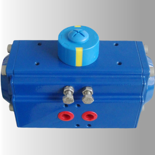 ブルーPTFEコーティングラックアンドピニオン空気圧アクチュエータ