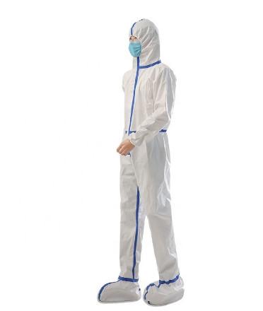 Type5/6 Disposable Protective Coveralls Uniform Non Sterile Good Air Permeability