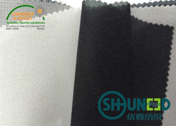 Double Dot PA Coating Fusible Woven Interlining Soft Handfeeling P2030 Elastic