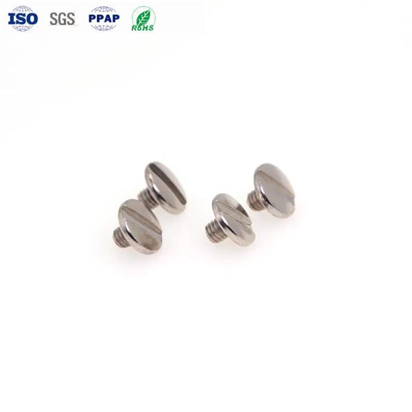 M1.4 X 2 tornillo decorativo de acero inoxidable de ranuras finas de cabeza redonda tornillos de pulido pequeño