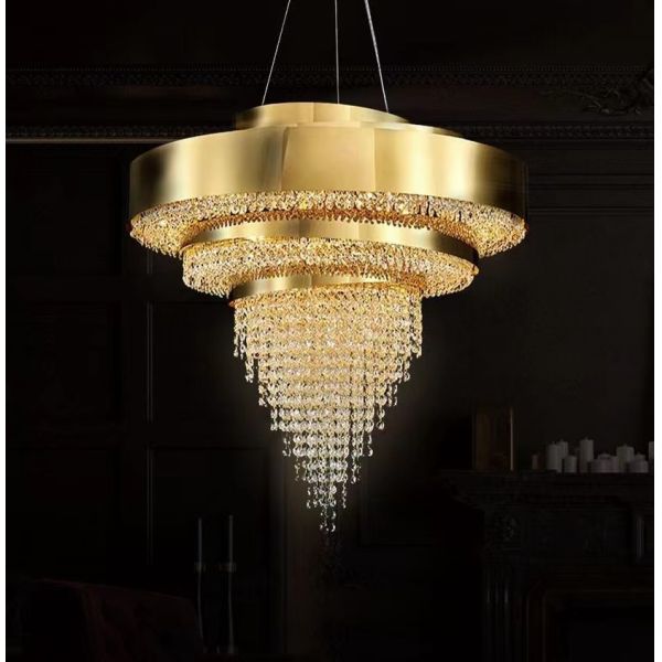 Металлические прозрачные кристаллические подвесные светильники для гостиниц и банкетных залов