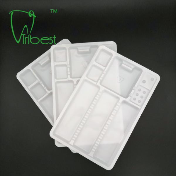 Large Division Dental Sterilization Products , 29.5x19.5cm dental plastic tray