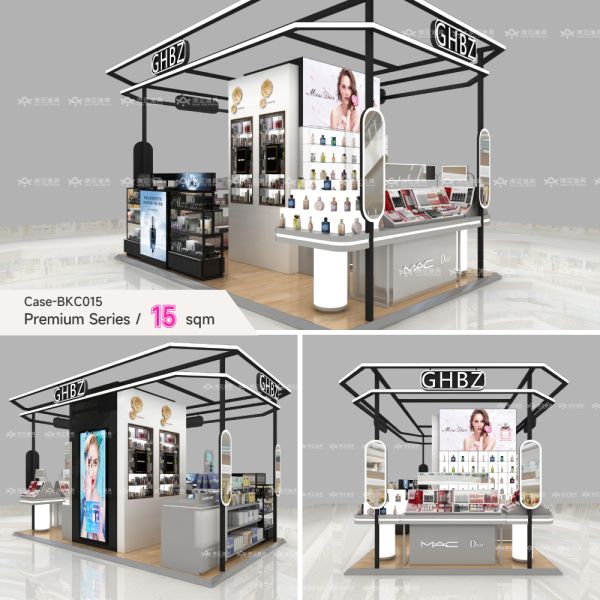 Perfume Beauty Kiosk Display Showcase Cabinets For Shop Decoration
