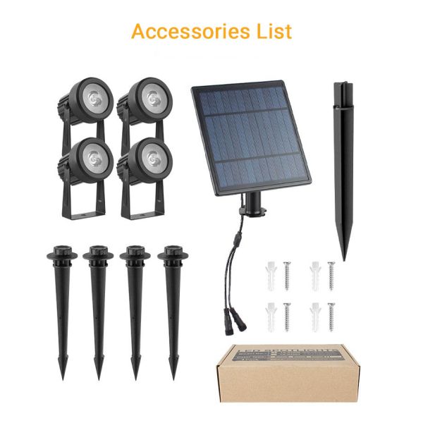 IP65 Solar Lawn Lights LED Outdoor Landscape Garden Solar Powered Highlight Spotlights
