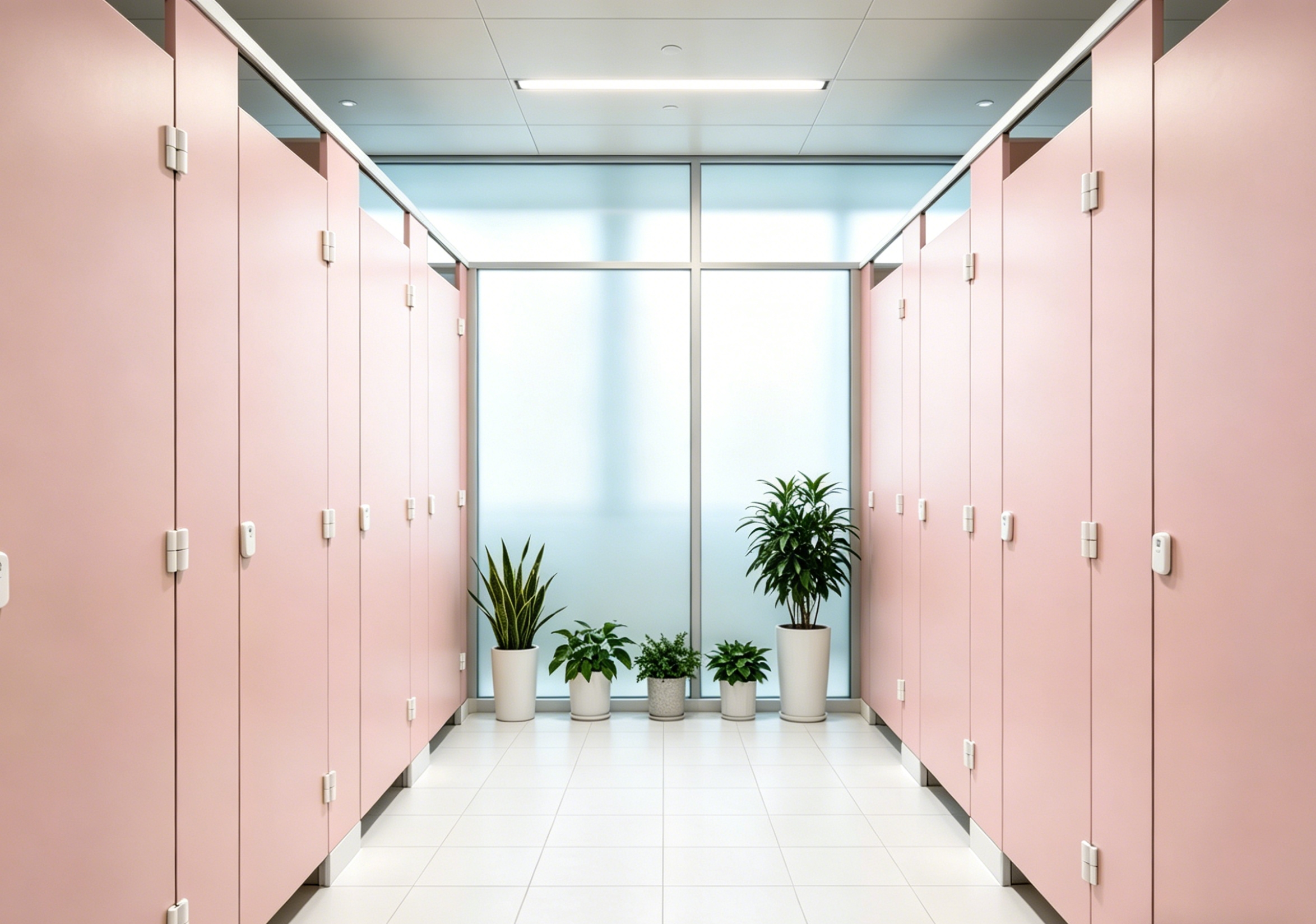 Colorful HPL Compact Laminate Public Toilet Stall Partitions, Custom Phenolic Resin Washroom Divider Panels for Commercial Projects