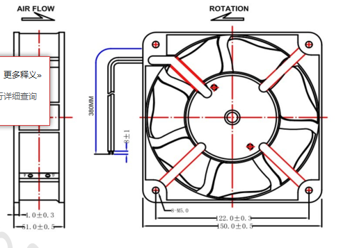 IP56 IP58 IP68 waterproof 2000rpm exhaust fan 150mm X 150mm X 51mm 200 cfm air flow