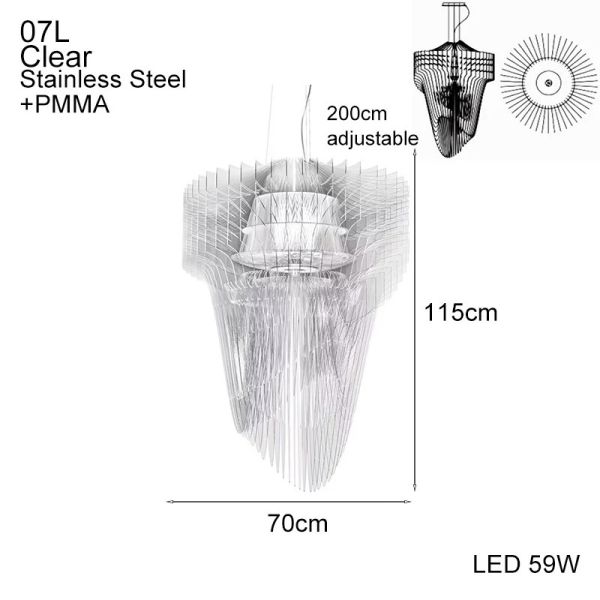 Nordic Modern Streamline Ceiling Pendant Lights Aria XL Pendant（WH-AP-630）