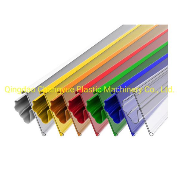 200-250Kg/H PVC Price Label Holder Line Plastic Profile Extrusion Machine For Temperature-Keeping