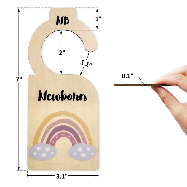 Baby Closet Dividers Double Sided Baby Nursery Size Dividers Arrange Clothes by Type or Age