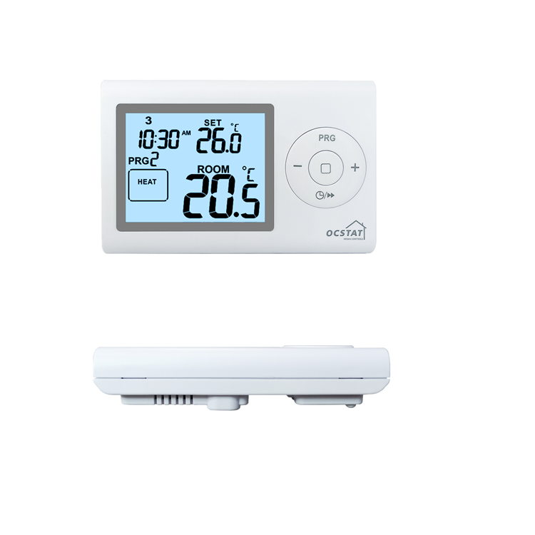 DC 2x AAA 1.5V Alkaline Batteries Powered Boiler Programmable Room Thermostat Featuring NTC Sensor Type and Low Standby Lighting Current Under 7mA for Heating Control