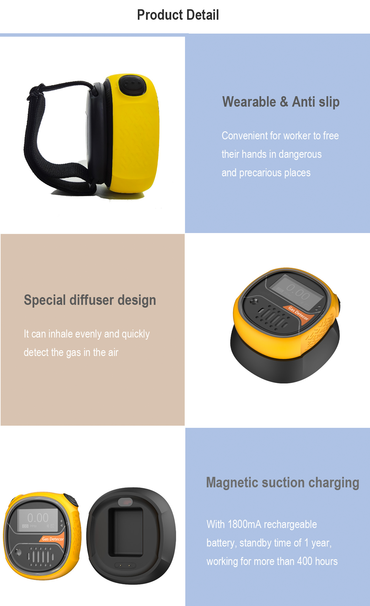 Компактные персональные газовые детекторы Zetron MS104K-S Smart Dustproof