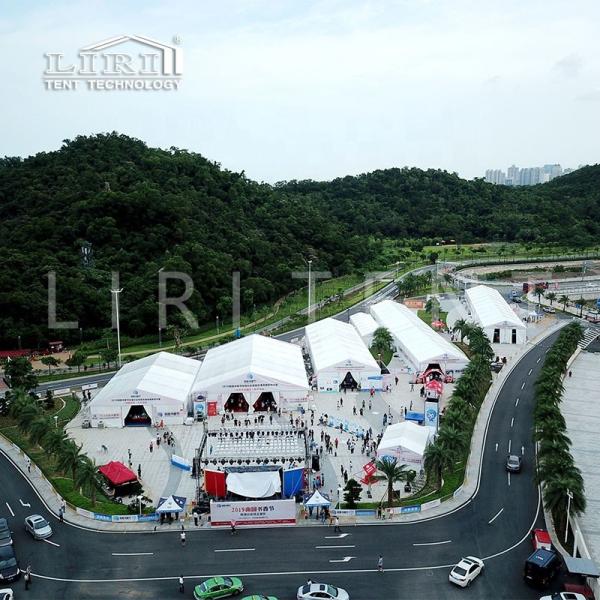 Outdoor Clear Span Book Fair Trade Show Tent Wind Resistance 100 Km/H