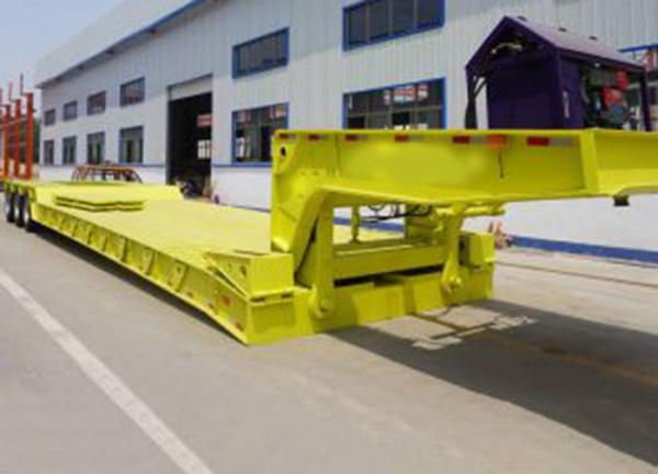 3/4/5 Axle 60 Ton Gooseneck Heavy Duty Semi Trailer Customized Size Low Bed Chassis Trailer