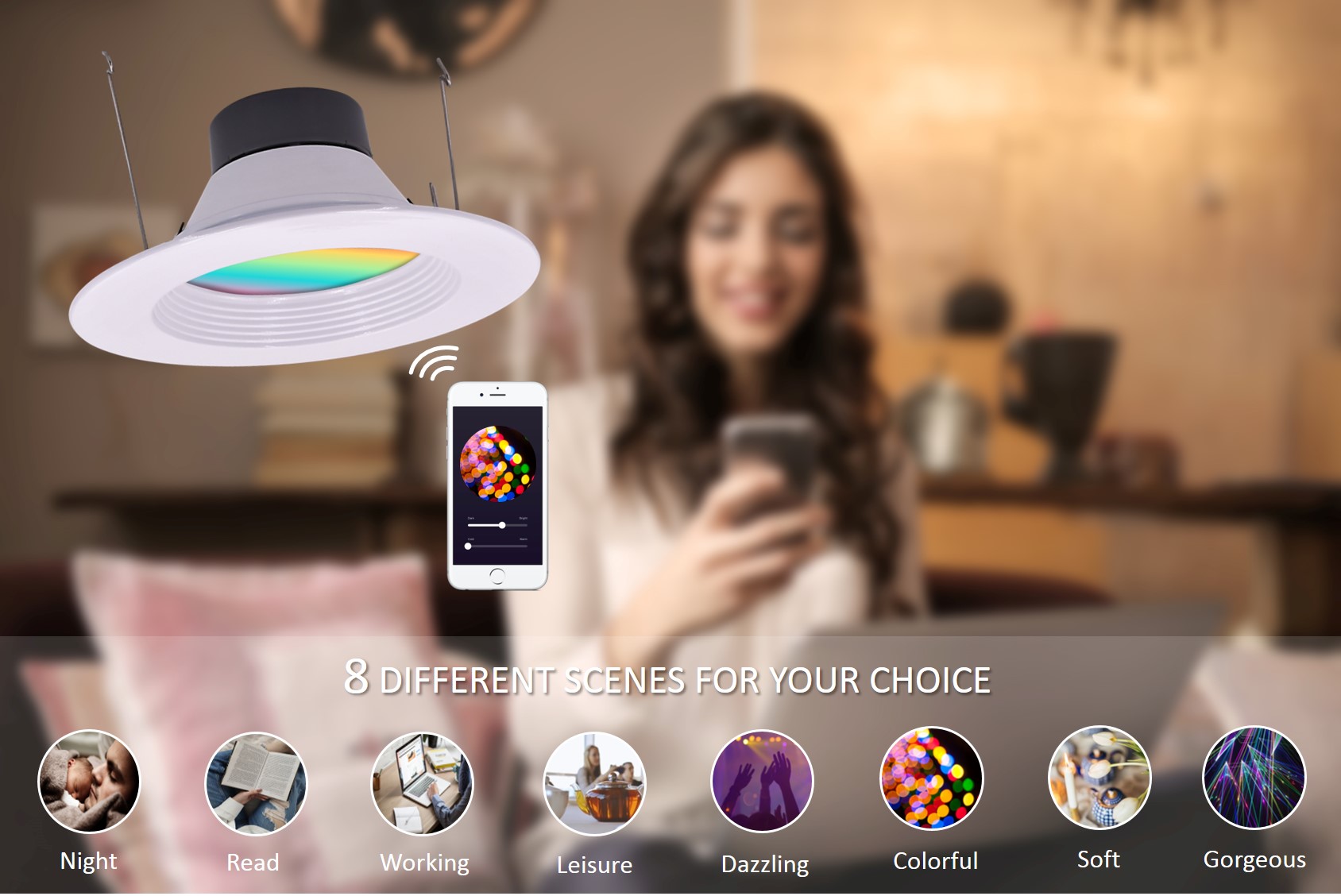 Rohs Downlight приведенное ударом 10w 12W