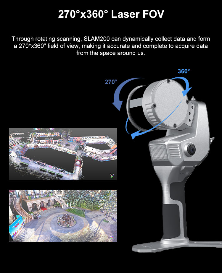 Foxtechrobot Price Outdoor Slam200 Handheld 3D Mobile LiDAR Imaging Point Cloud Measuring Sensor Laser Scanner
