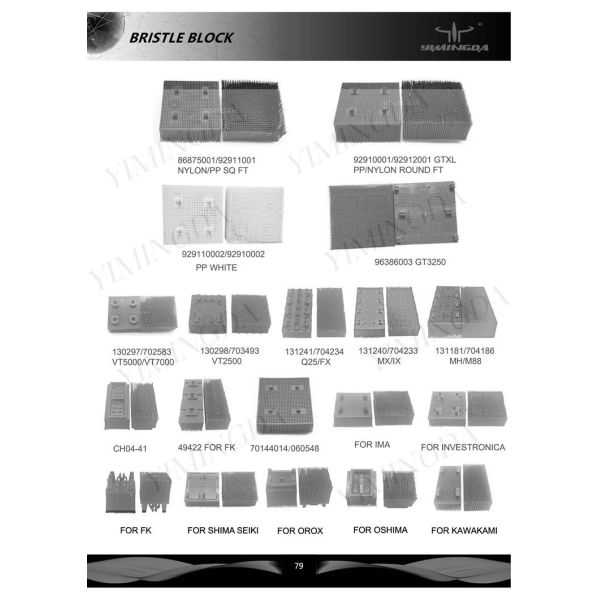 Auto Cutter Investronica Bristle Block Nylon Material 99X39mm 100PCS/Carton