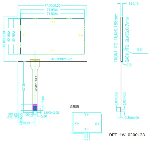 экран панели касания Tft 3,2