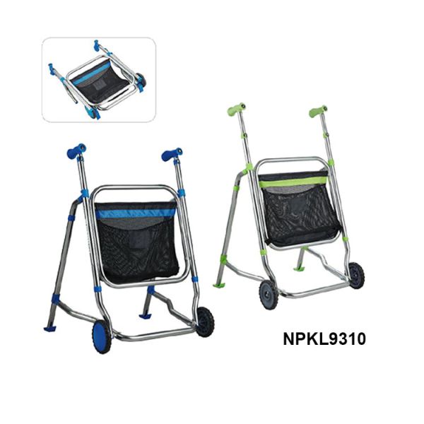 2 Wheels Aluminum Medical Folding Rollator Walker