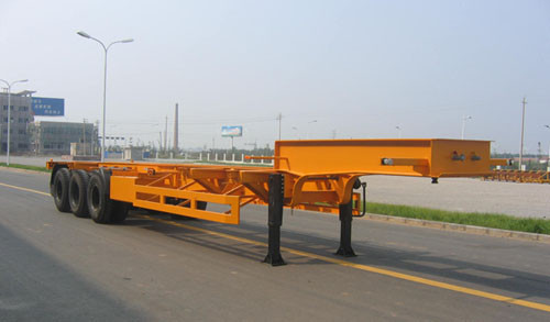 Dual Axles 20 Foot Extendable Flat Bed Semi Trailer T700 Steel Versatile