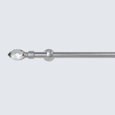 Multi Size Single Bracket Pipe Curtain Rods Aluminum Alloy Durable Curtain Hardware