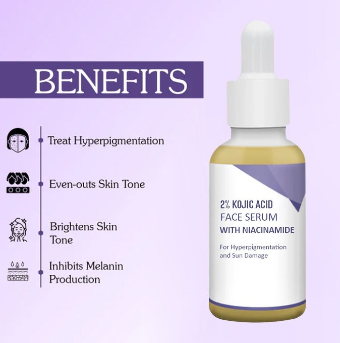 OEM ODM Brand Facial Skincare Serum Kojic Acid Niacinamide Glycolic Acid Brightens Skin Color Facial Serum Korean Skincare Products