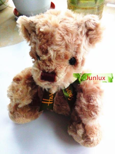 Plush 20cm Size  Bear With Tie On Neck Christmas Holiday Present Teddy Bew Children KIDS Stuffed Toys OEM Items Fashion