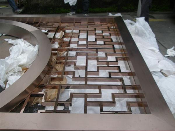 Customized Decorative Laser Cut Panels Stainless Steel Metal Room Dividers Design Hotel Gold Screen Dividers
