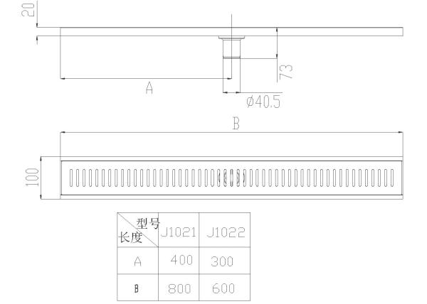 Stainless Steel Linear Shower Floor Drain Shower Channel Drain Outdoor Floor Drain Bathroom Floor Drain