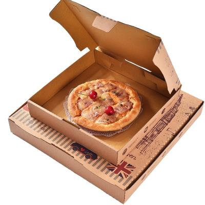 Logo personnalisé en vrac Rectangle en carton ondulé Boîtes à pizza 30 pouces Boîtes Kraft blanc