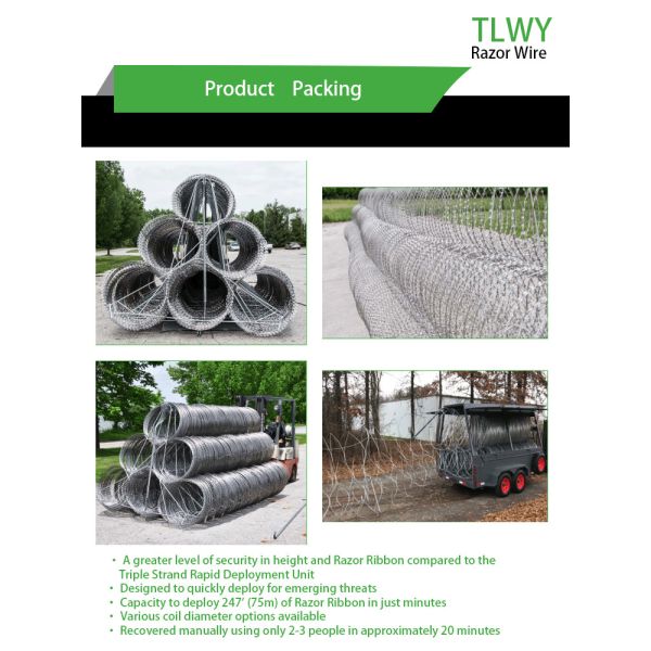 Высокий растяжимый провод CBT-65 бритвы концертины с одиночной катушкой