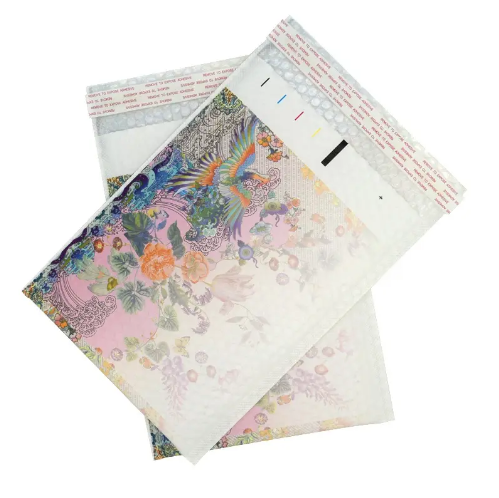 Decorative Floral Bird Pattern Waterproof Self-Sealing Bubble Mailing Bag For Packaging