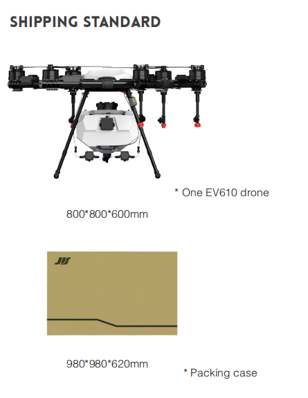 EV6 Axis Series Prático Upgrade Drone agrícola conveniente e eficiente