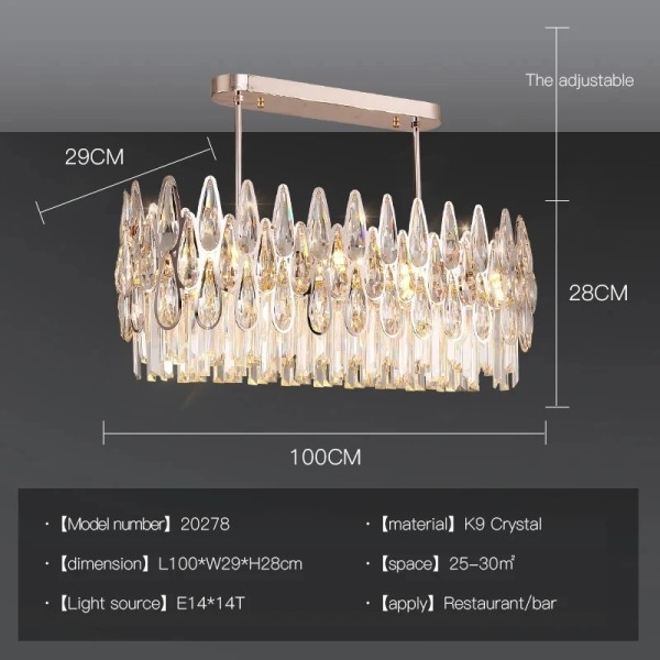 Duplex Building Living Room Chandelier Building Stairway Long Chandelier Luxury Crystal Lamp(WH-CY-269)