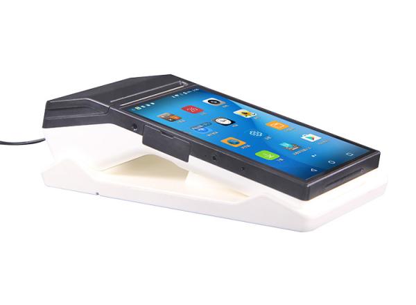 Máquina POS Android 6.0 com tela IPS HD de 7 polegadas e impressora de recibos térmicos embutida