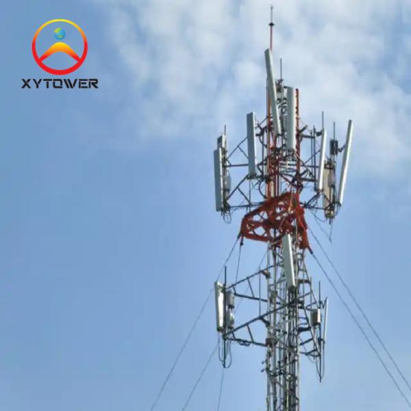 80FT Hot Dip Galvanized Self Supporting Guyes Wire Mast Lattice Telecommunication Tower