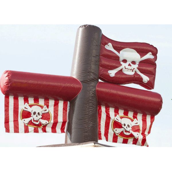 Customized color water slide inflatable pool for pirate ship inflatable water park
