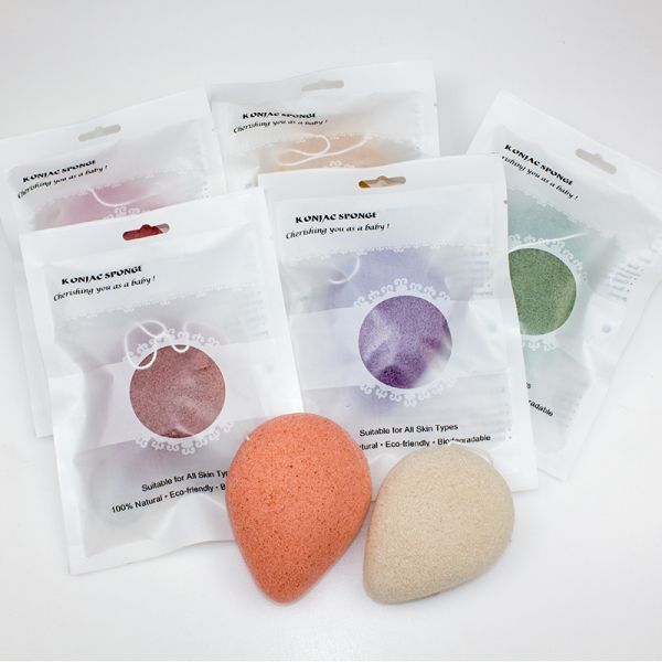 Губка естественного падения воды Skincare лицевого Konjac многоразовая