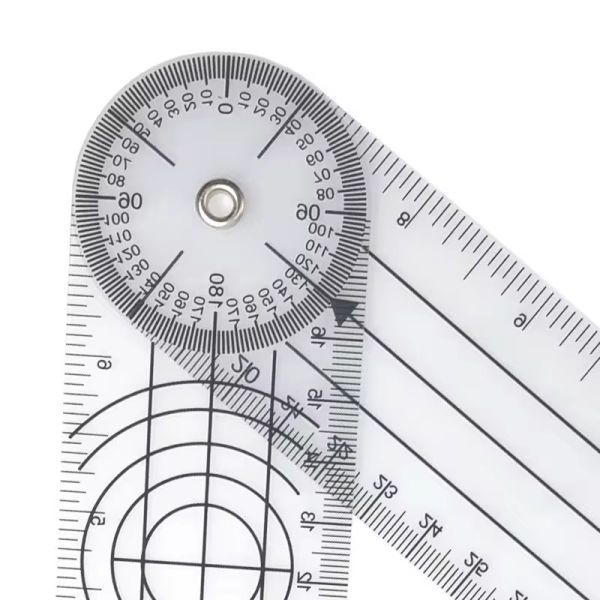 7inch Spinals Goniometer Protractors 180 Degree Userful Multi-function Ruler Goniometer Angle For Artists Designers