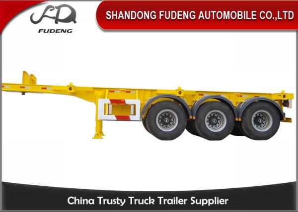 45ft Chassis Container Trailer Three Axles Skeletal Semi Trailer Truck First Axle Lift