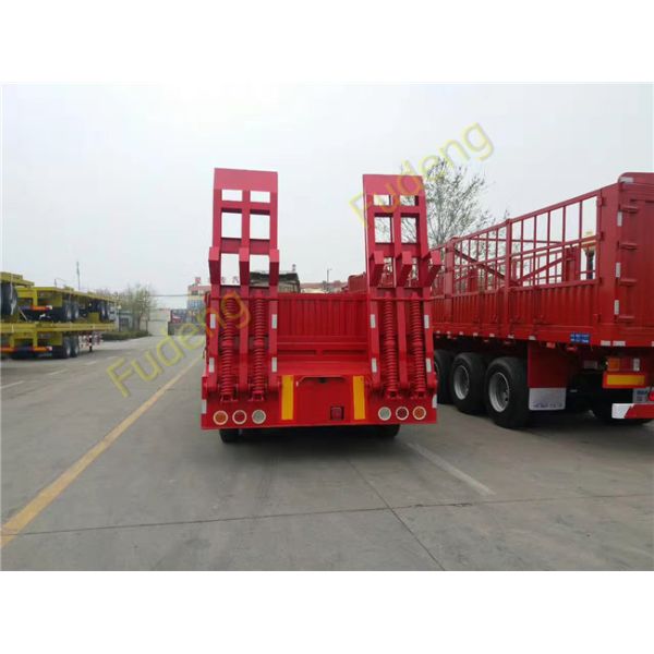 60ton 70 ton low bed semi trailer lowboy trailer for tractor truck head