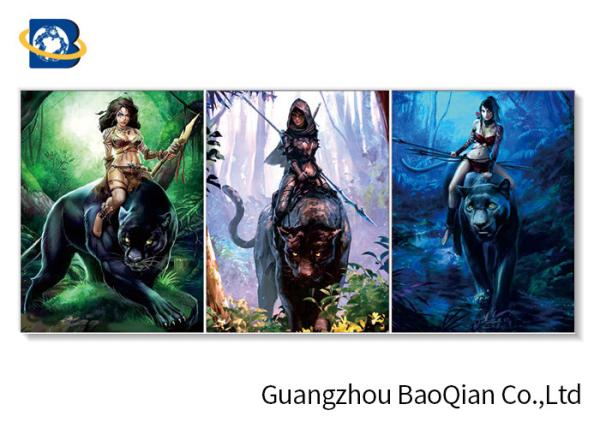 Unique 3d Gift Lenticular 3d Framed Picture With Animal /  Beautiful Girl