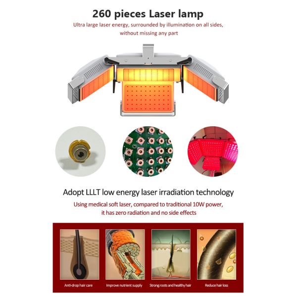 650nm 6 In 1 Laser Hair Growth Device For Scalp Care / Hair Regeneration