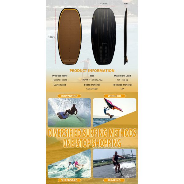100CM Lightweight Wing Foil Board Carbon Wave Pumping Hydrofoil Board Surfing Wing