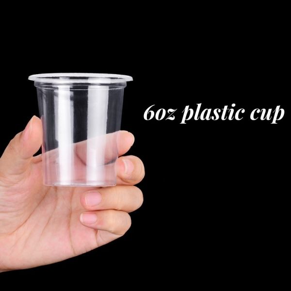 6oz High Transparent PP/PS Disposable Cold Drinking Plastic Cups for Full Payment