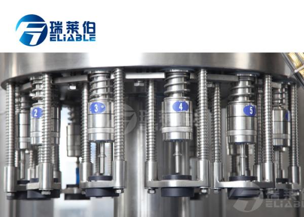 Electric Glass Bottle Filling Machine , Pure Water Washing Filling Capping Machine