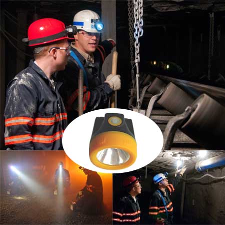 10000lux LED Mining Headlamp Explosive Resistant 18650 Rechargeable Li - Ion Battery