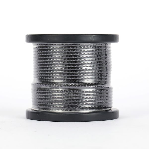 Steel Wire Rope Black Vinyl Coating Wear Resistance 4mm Wire Rope